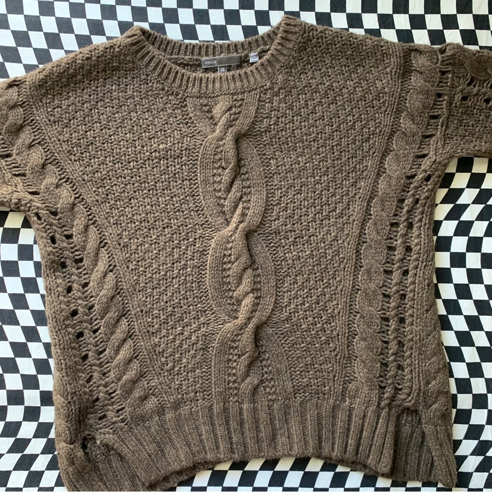 Vince Large Knit Sweater 50% Yak 50% Wool Size XS
